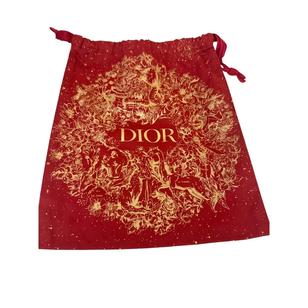 Christian Dior Beauty GWP New Year 2023 Red Gold Drawstring Pouch CNY Ltd